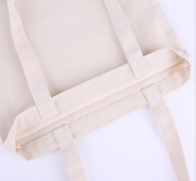 100 Cotton Canvas Grocery Shopping Bags , Durable Plain Cloth Bags