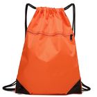 Eco Friendly Outdoor Waterproof Bag / Drawstring Backpack With Front Zipper Pocket