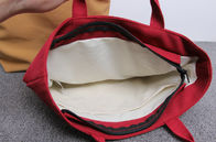 Custom Printed Cotton Canvas Tote Bag Khaki / White / Blue / Red Optional