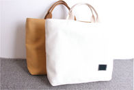 Customized Size Natural Canvas Zippered Tote Bag For Promotional Activities