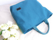 Canvas Tote Shopper Bag With Zip , Plain Canvas Fabric Tote Handbags