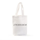 Reusable Cotton Canvas Shopping Bags , Foldable Blank Canvas Tote Bags