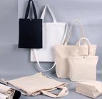 Zip Up Reusable Shopping Bag Nature Heavy Duty Cotton Canvas Made