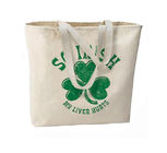 Reusable Large Cotton Canvas Grocery Bag Custom Printed For Travel
