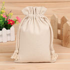 Eco Friendly Canvas Fabric Drawstring Bags Mini Size For Food Storage
