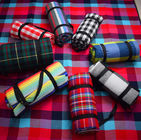 Colorful Plaid Picnic Blanket Soft Surface PEVA Back For Children's Playing