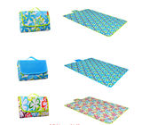 Foldable Picnic Blanket Waterproof Backing With Handle Multi Sizes Optional