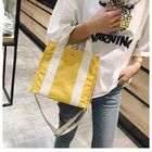 Collapsible Crossbody 50cm Handle Printed Canvas Shopping Bags