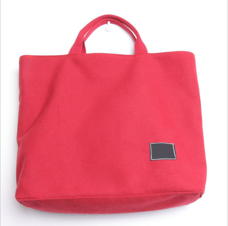 Custom Printed Cotton Canvas Tote Bag Khaki / White / Blue / Red Optional