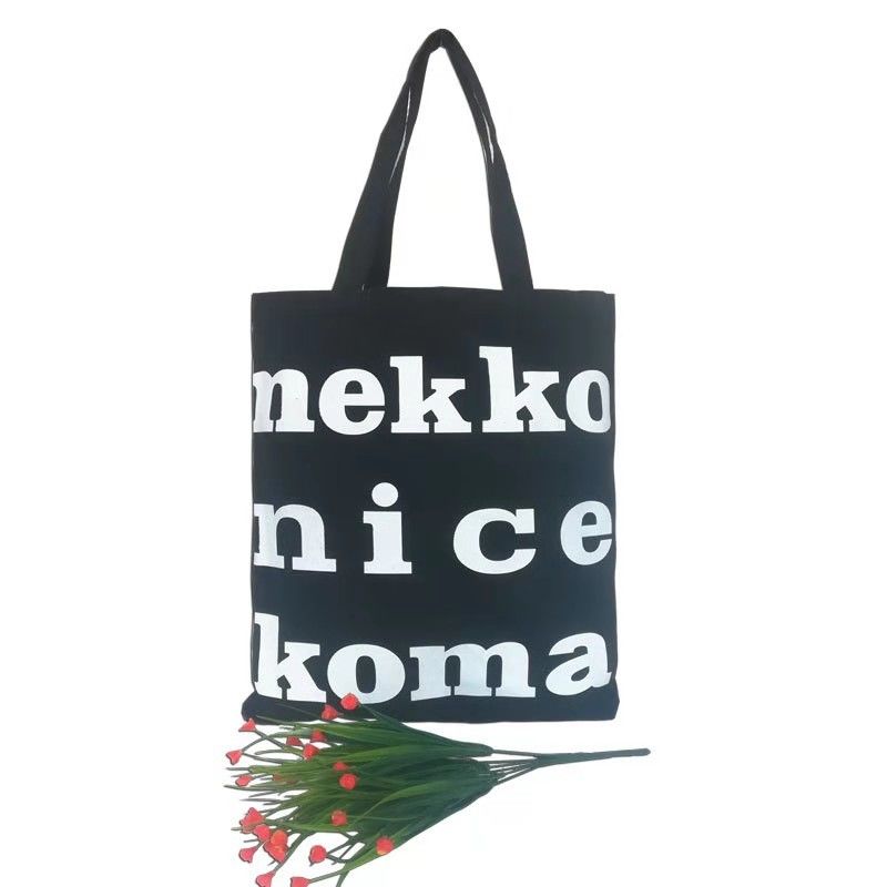 Custom Printed Organic Cotton Canvas Bag Washable For Commercial Promotion