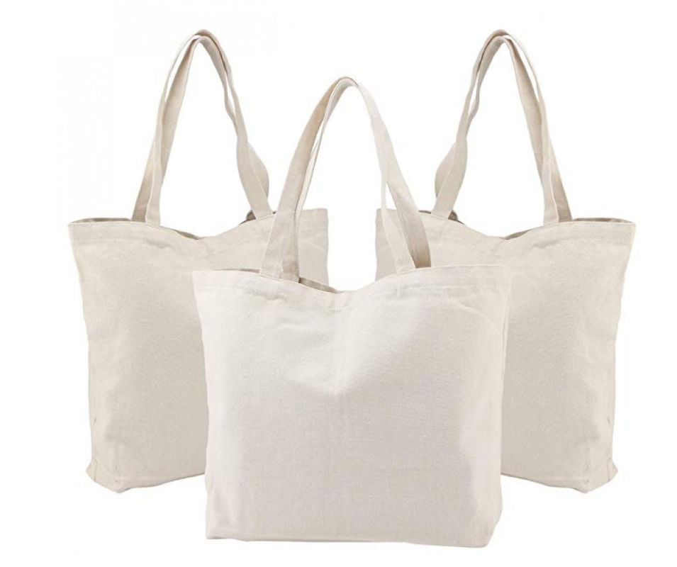 Beautiful Plain Canvas Grocery Shopping Bags , Promotional Travel Tote Bag