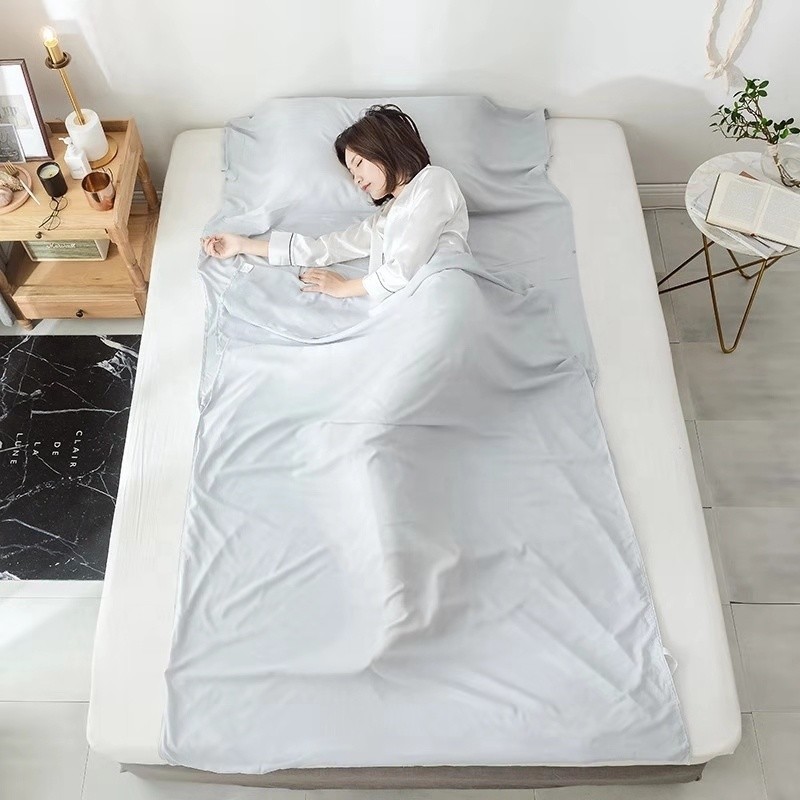 100 Silk Sleeping Bag Liner , Dirt Proof Sleeping Bag Inner Sheet