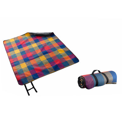 Foldable Waterproof Camping Picnic Blanket With Handle Strap
