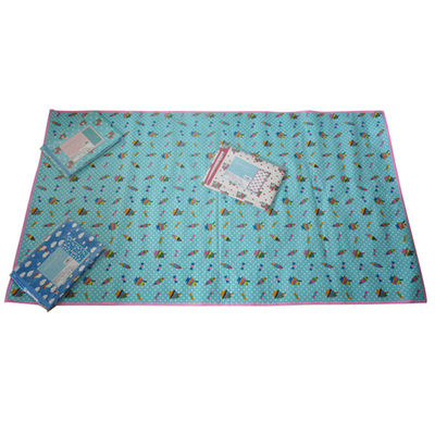OEM Custom Printed picnic camping plastic straw mats/foldable picnic blanket
