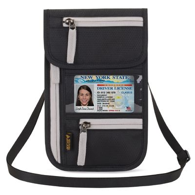 Wholesale Portable Passport Cover Bag Breathable Phone Wallets Unisex Zipper Shoulder Crossbody Bag
