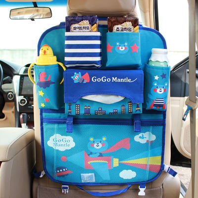 Oxford PVC Car Seat Back Storage Bag Organizer For Travel