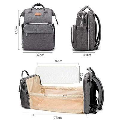OEM ODM Nursing Mother Bag Diaper Bag Foldable Crib With USB