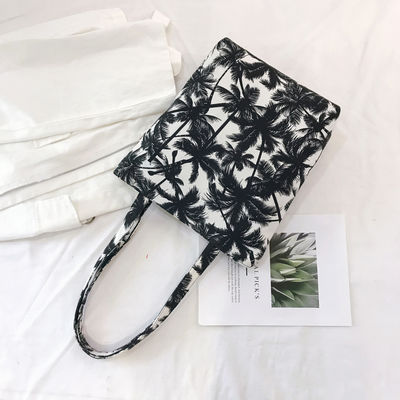2022 OEM Leopard Printing  cotton Tote for Women Canvas handbag Purse Large lifestyle Grocery  bag Handle Shoulder Bag kids bag