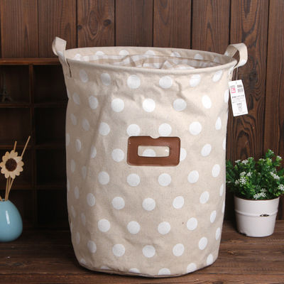 Cotton Linen Portable Square Dirty Cloth Storage Bag Hamper Eco Friendly