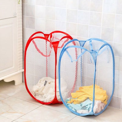 Bulk Collapsible PP Plastic Laundry Basket Mesh Laundry Bag