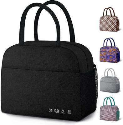 Polyester Reusable Insulated Lunch Tote Bag For Women Men