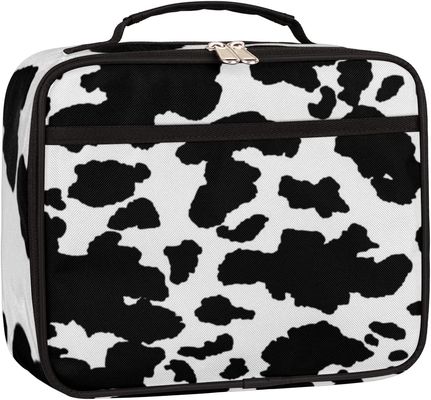 Multi Functional Waterproof Fabric Cow Printed Lunch Bag With Handle