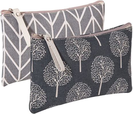 Canvas Multi Function Travel Makeup Small Zipper Pouch Toiletry Bag For Women
