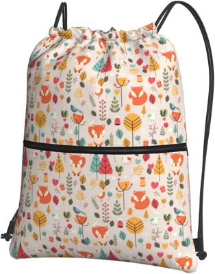 Backpack Bag for Men &amp; Women with Pockets Waterproof String Bag Lightweight Sackpack for Hiking Yoga Travel Beach
