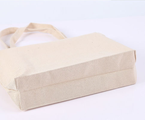 Canvas Fabric Organic Tote Cotton Grocery Bag Women Shopping 30cm