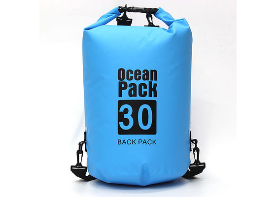 Outdoor PVC Waterproof Dry Bag Silk Screen Printed 30L Dry Bags