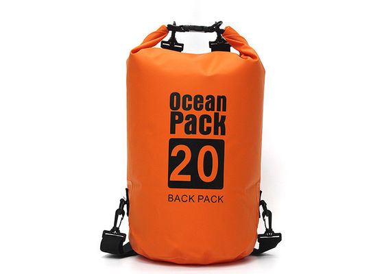 Blue Yellow Orange PVC Waterproof Dry Bag Duffel Bag 40L Custom Printed
