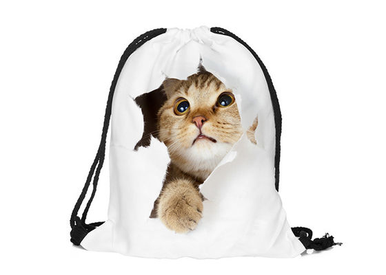 Polyester Cute Custom Drawstring Bags Lightweight Personalized