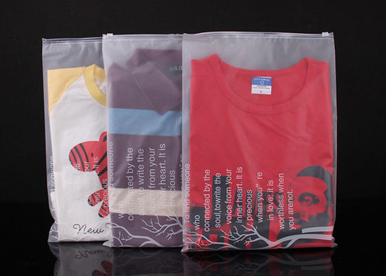 T Shirt Garment Plastic Packaging Bags , Clear Plastic Bags With Custom Service