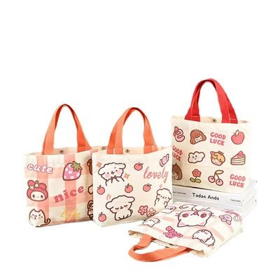 Quality  Cotton Material Eco Canvas Bags Repeatedly Used Travel Convenient Shopping factory