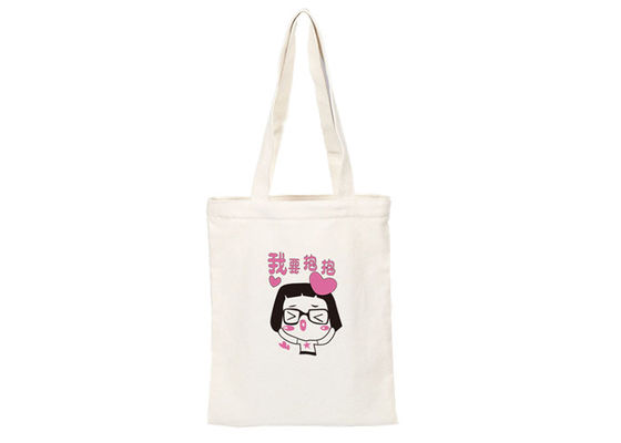 Quality  Custom Printed Cute Canvas Tote Bags Shopper Silk Screen Printed factory