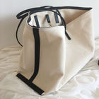 Cotton Cosmetic Shoulder Zip Beach 50cm Handle Canvas Bag
