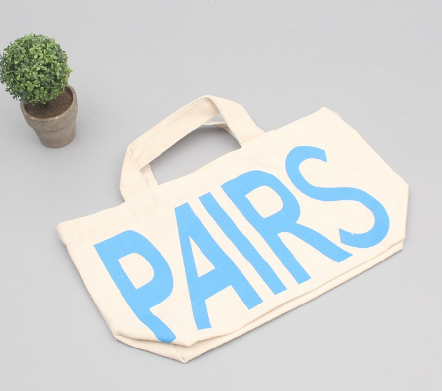 Personalized Reusable Canvas Shopping Bags , Washable Cloth Grocery Bags