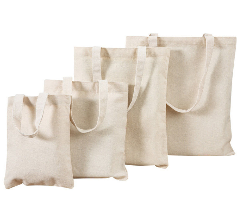 Blank Cotton Canvas Tote Bags For Grocery Shopping Simple And Casual