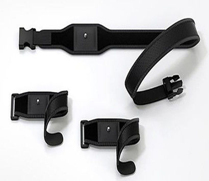 VR game straps are used for waist and hands. They are elastic and comfortable on head and feet
