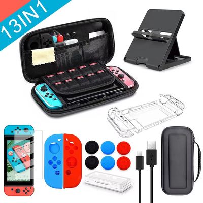 8 in 1 game accessory Set For Nintendo Switch Travel Carrying Case Accessories Kit Screen Protector Case Charging Cable