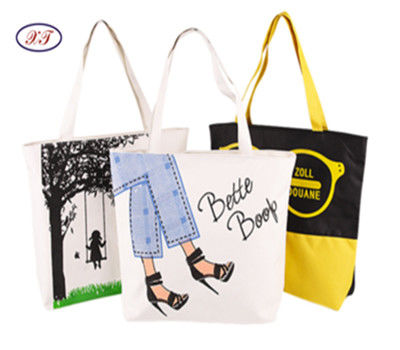 Manufacturer High Capacity Canvas Shoulder Bags Woman Shopping Bags Cotton Shopping Beach Bag