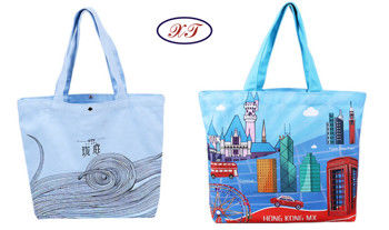 Manufacturer High Capacity Canvas Shoulder Bags Woman Shopping Bags Cotton Shopping Beach Bag