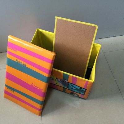 OEM Plastic PU foldable Clothes Storage Box Custom Print
