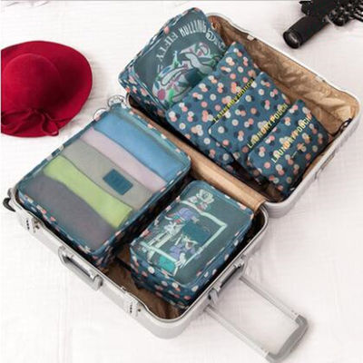 6 Pieces Polyester Travel Laundry Bag For Shoes Clothes