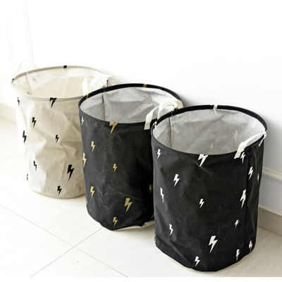 Promotional Waterproof Laundry Basket Foldable Canvas Dirty Clothes Storage Basket