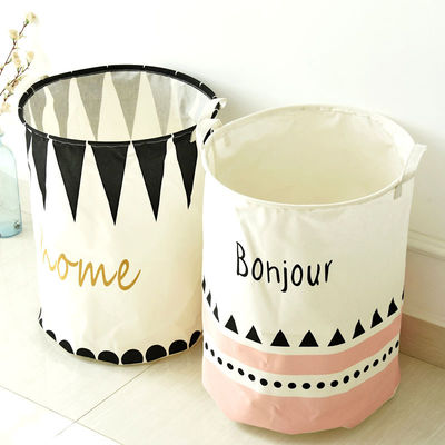 Promotional Cotton Linen Foldable Laundry Basket Dirty Laundry Organizer