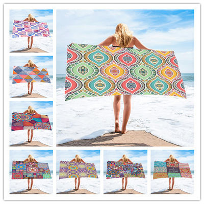 Customized Design Comfortable Breathable Beach Towel Female Silk Printed Long Skirt Wrapped Bikini Covered Sunscreen Blanket