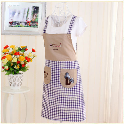 Household Kitchen Tools And Utensils Flower Printed Adjustable Thickened Kitchen Apron