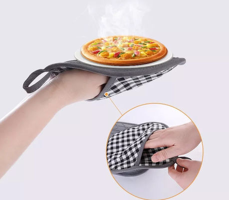 Hot Protection Kitchen Tools And Utensils Silica Gel Cotton Microwave Oven Glove