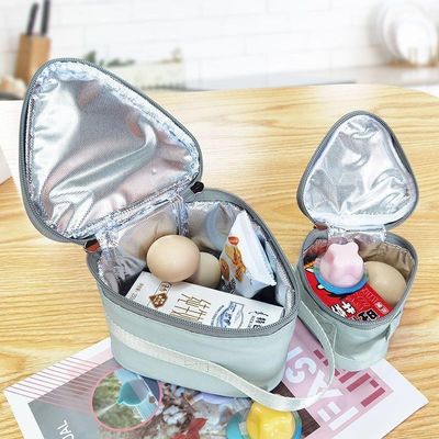 Aluminum Foil Triangular Insulated Tote Lunch Bag Picnic Thermal Lunch Box Outdoor